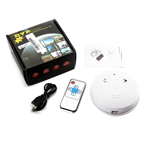 Smoke Detector SpyCam WiFi Remote Surveillance Monitoring DV MC37 960P 2MP