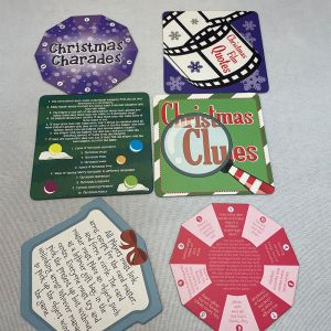 Party game cards for family fun Christmas Fun games Custom design Shaped card
