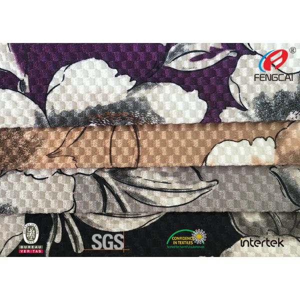 Pineapple Design Sofa Velvet Upholstery Fabric 100% Polyester Fleece Fabric For