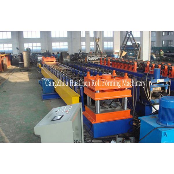 Quality Gear Box Drive Guardrail Roll Forming Machine PLC Control for sale