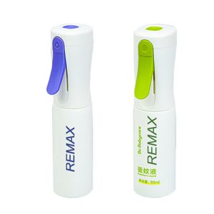 100ml Color Customized Cylindrical Plastic Bottle With White Spray For Spray