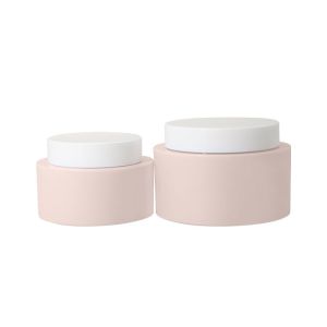 Pink Round Polypropylene Empty Cream Containers 50g 100g OD 70mm