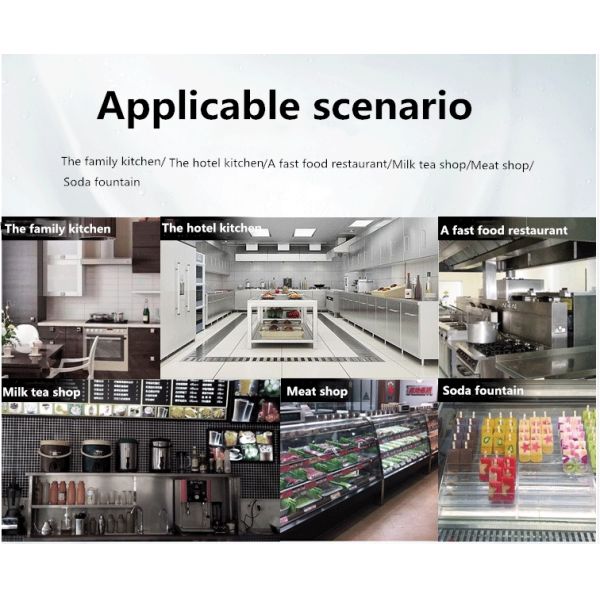 Blue Light Commercial Kitchen Fridge , Energy Saving Under Counter Fridge