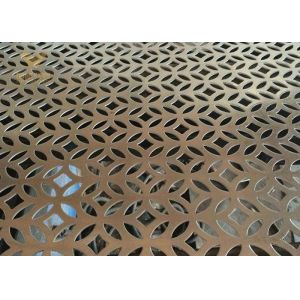 Pierced Decorative Perforated Sheet Metal Panels Alloy
