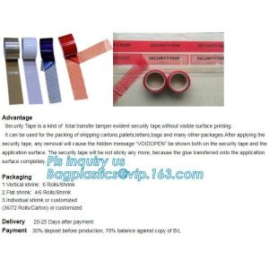 Printed Tamper Evident Adhesive Void Security Tape,China Supplier Pet Void Tape