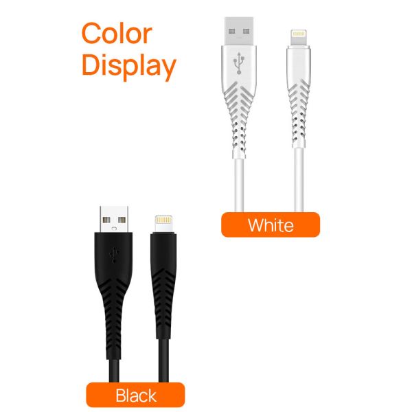PD 2.4A PVC USB Lightning Charging Cable MFI Certified Lightning Cable