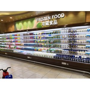 Open Fronted Wallsite Dairy Display Fridge Showcase With Ventilated Cooling