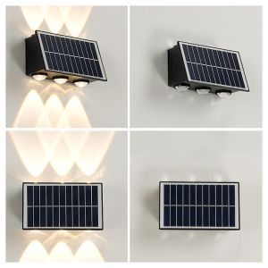 Smart Solar Wall Light IP65 Motion Sensor Wall Light Adjustable Brightness