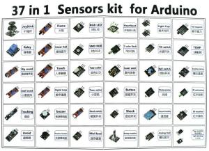 Wholesale DIY Electronic Sensor Kit 37 in 1 Sensor Module Starter Kit for Ardu from china suppliers