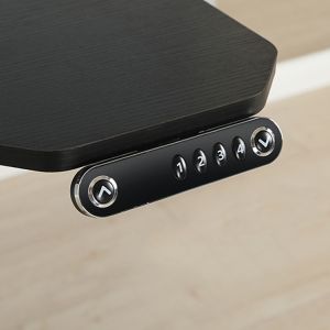 SPCC Steel Frame Material Wooden Coffee Standing Table Electric Height