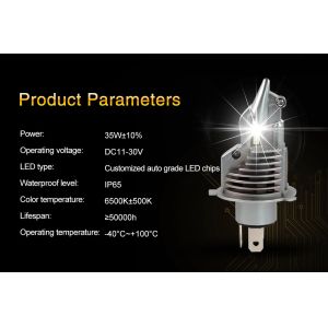 J20 Fighter size new led bulb H4 led 35W car led headlight