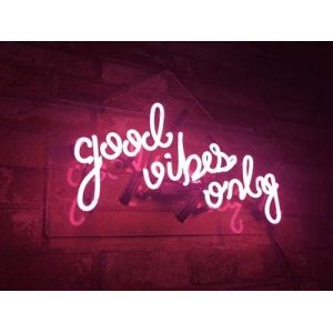 Wholesale Realwell Pink Good Vibes Only Neon Sign Wall Decor for Room Bar Shop Restaurant Gift 14&quot;x 9&quot; from china suppliers