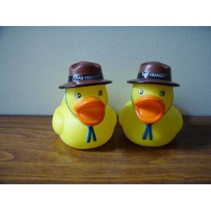 Phthalates Free Personalised Rubber Duck With Hat / Geologist / Desert Driver