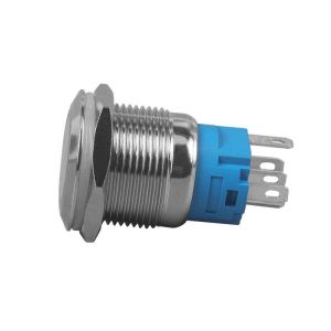 19mm Momentary Push Button Switch Waterproof IP66 5 Pin Terminal