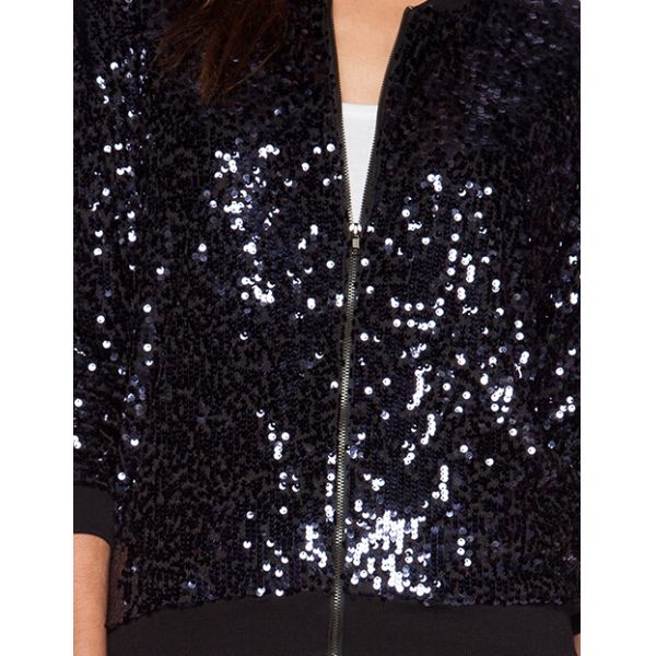 Women Sequined BOMBER JACKET