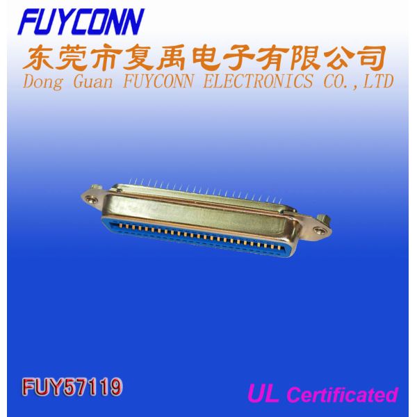 Quality 50 Pin Centronic Connector Female PCB Mounted Stragiht Connector Certified UL for sale
