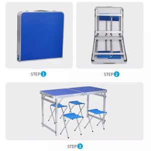 Modern Design Folding Portable Table and Chair Set for Barbecue Beach Picnic