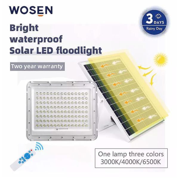 IP65 60W LED Solar Powered Security Lights Commercial Adjustable Brightness