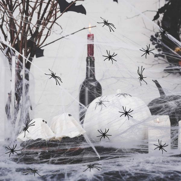 Customizable Stretchy Halloween Spider Web Terrifying Scene Props for Haunted House