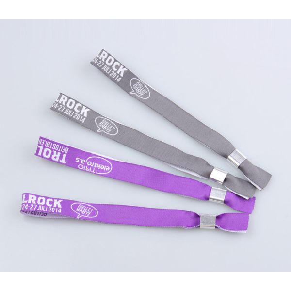 Eco Friendly Custom Cloth Wristbands , Security Wrist Bands For Festivals