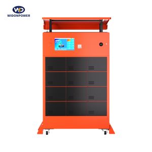 Quick Swap In 10s! 8/12 Slots E-Moped Battery Charging Locker, With Complete Rental Operation System