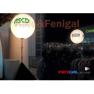 400w/800w RGB Inflatable LED event lighting balloon 90cm for Camping Party
