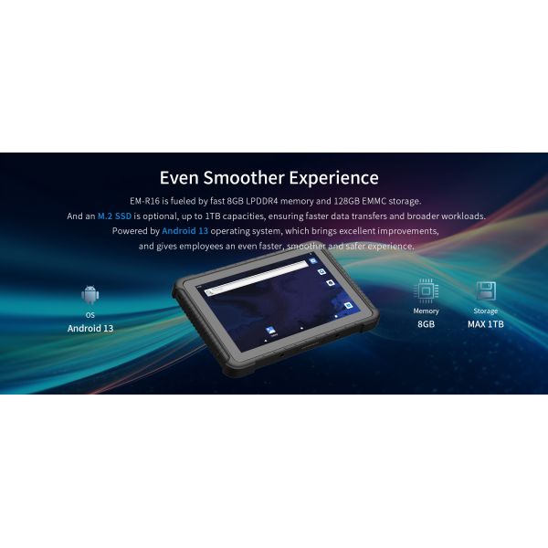 Industrial Tablet PC with Scanner and NFC Card Reader 10-Inch Rugged Android Tablet