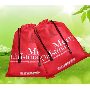Promotional Drawstring Bags Soft-Loop Handle Style Silk-Screen Printing