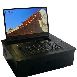 FHD Flip Up Motorized Monitor Conference Room Applied With Manual Function