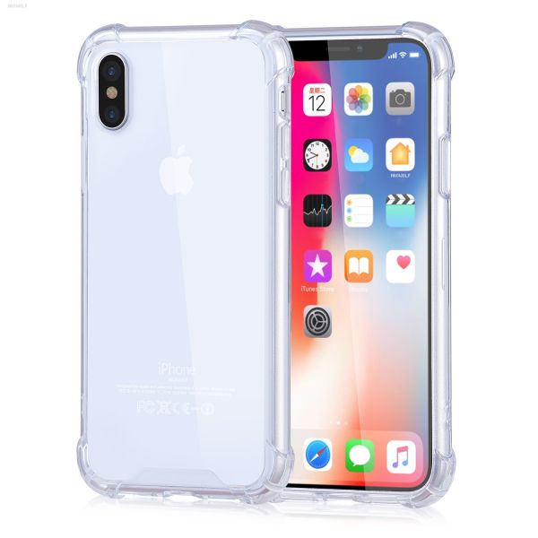 Quality Shockproof TPU PC Transparent Mobile Phone Case for iPhone x Clear Case Back Cover for sale
