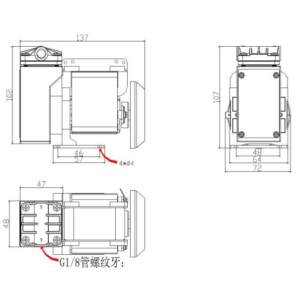 AIRJET High Pressure AC 110/220V Electric Air Vacuum Wob Piston Pump KAP-80AC Series -85KPA 7.0Bar 12L/min