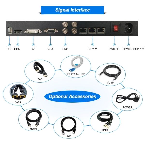 Ultra Slim HD 4K LCD Video Wall Samsung Panel Support Remote Control