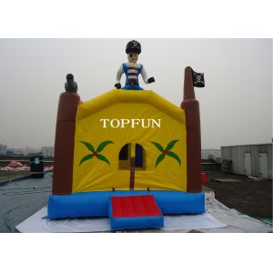 Yellow Outdoor Kids Amusement Park , Inflatable Jumping Castle 5 x 4 m OEM