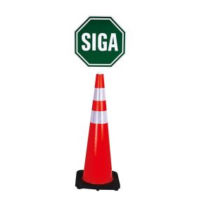 Reflective Tape Warning Board for Traffic Caution Sign PP Material 42*42CM