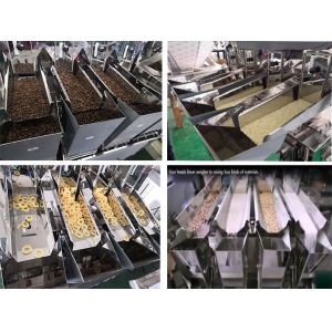 Semi Automatic 3000ml 5.4" HMI Interface 4 Head Linear Weigher For Bean Tea