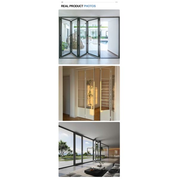 High Quality Aluminum Folding Door Profile Stable Structure Low Maintenance Suitable for Villa, Balcony & Patio