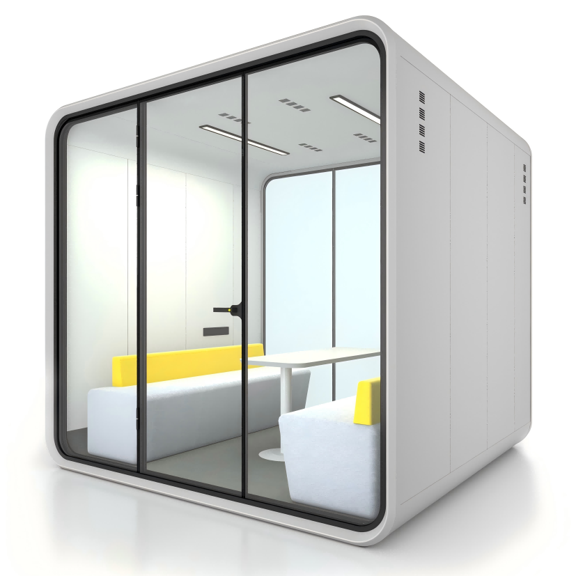 Wholesale Steel Structure Acoustic Office Pod Anti Interference Movable Study Pods White from china suppliers