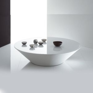 Artistic Black Nordic Coffee Table Sculptural High Gloss Eye Catching