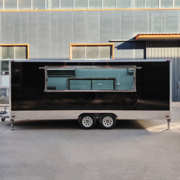 500*180*250cm Multifunctional Mobile Square Style Tow Trailer for Snacks and Ice