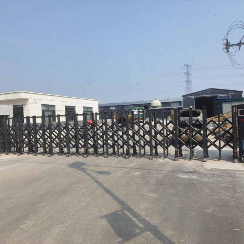 Automatic Retractable Fence Driveway Gate Motorized Security Slide Barrier Entry Barrier for Outdoor Hotels Malls Entry Folds