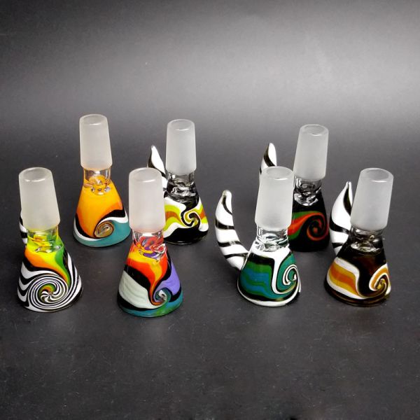 Cool Design Colored Glass Slide Bowl With Male 14mm 18mm Joint Daily Use