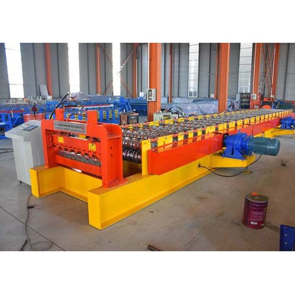 Easy Operate Floor Deck Roll Forming Machine Effective Width 1000mm For Building Construction