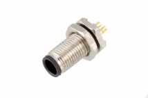 M5 Male Back Mount Socket Solder Screw M5*0.5 3/4pin 20A IP67