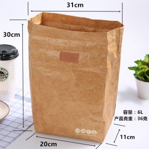 Biodegradable Sustainable Recyclable Custom Tyvek Insulation Tote Lunch Bag 15L