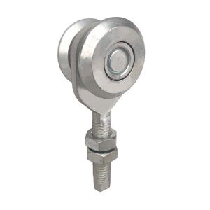 Wholesale 40mm Galvanized Hanging Door Rollers White Iron Hanging Track 2 Rollers With Ball from china suppliers