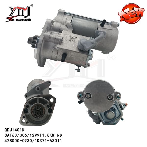 Excavator Starter Motor 428000-0930/1K371-63011 CAT60/306 Starter Motor