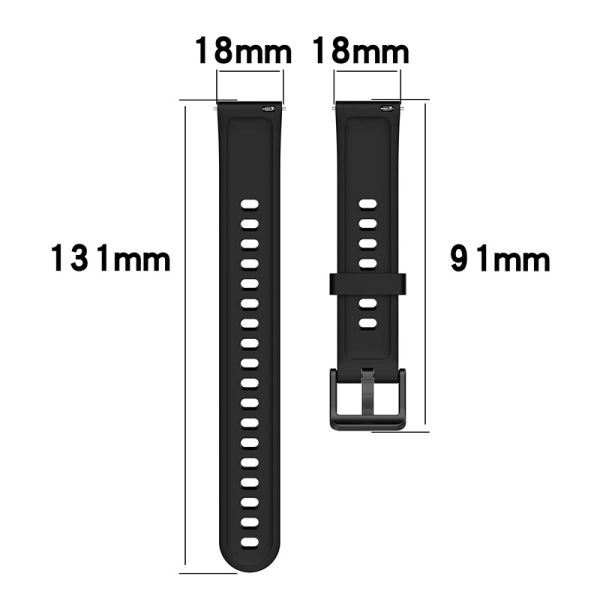 18mm Soft Multi Colors Sport Watch Strap Silicone Accessory Fit For Realme Band2