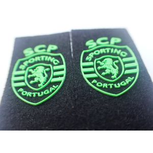 China Embossed Felt Backing Injection Rubber Custom Clothing Patches on sale