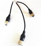 Male To Female Connector Reversing Camera Extension Cable For Monitor