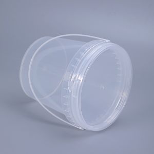 Water Round Transparent PP Plastic Pail Buckets Packaging With Lids